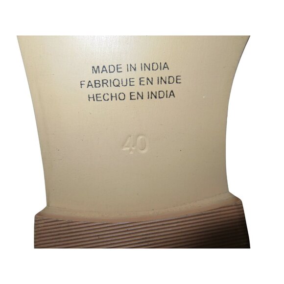 Free People Mirage Blue Woven Raffia Leather Mules Clogs Made in India 40 or 10 - Picture 5 of 7